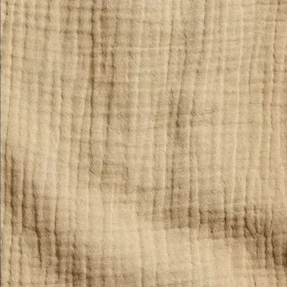 Madewell Yellow Mustard Waffle Knit Pull Up Pant XS Neutral Loose Cotton Earthy - Picture 4 of 9